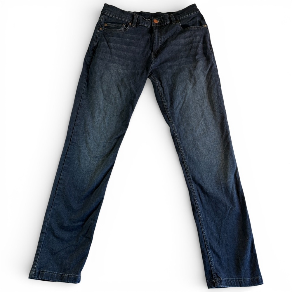 Mugsy Fultons Jeans Mens 34x32 (32x30) Blue Denim Stretch Relaxed Fit Straight‎